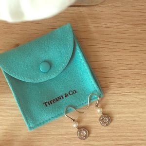 Tiffany & Co. Sterling Silver Rose Pearl Earrings